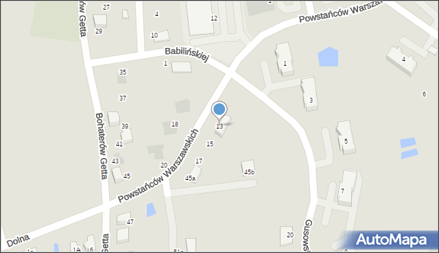 Starogard Gdański, Powstańców Warszawskich, 13, mapa Starogard Gdański