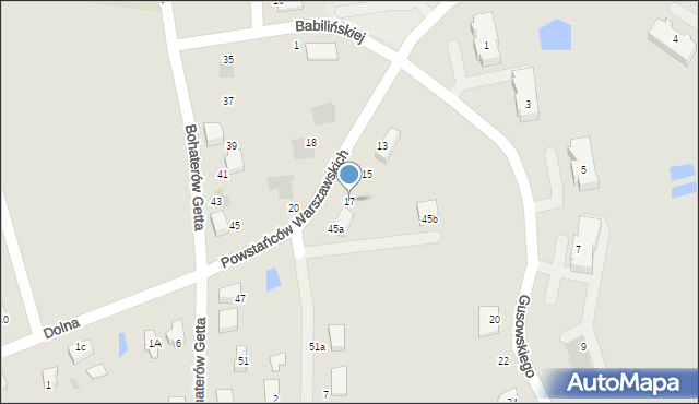 Starogard Gdański, Powstańców Warszawskich, 17, mapa Starogard Gdański