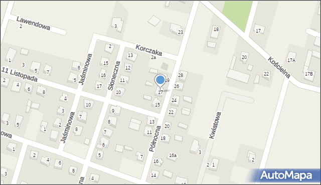 Staroźreby, Północna, 17, mapa Staroźreby