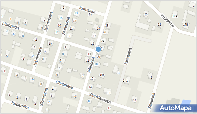 Staroźreby, Północna, 20, mapa Staroźreby