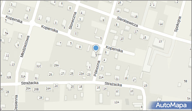 Staroźreby, Północna, 3, mapa Staroźreby