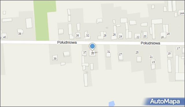 Stary Cykarzew, Południowa, 35, mapa Stary Cykarzew