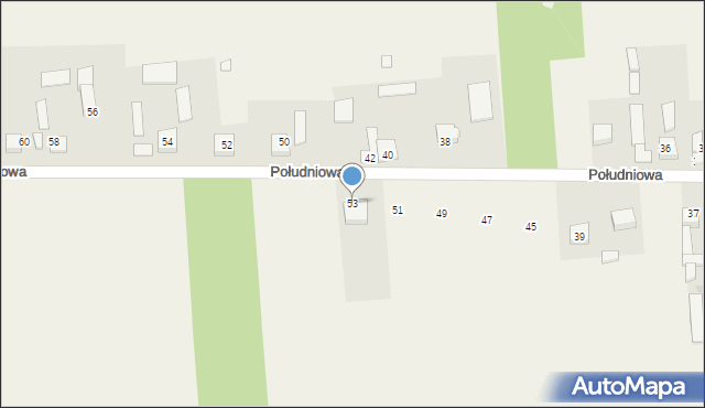 Stary Cykarzew, Południowa, 53, mapa Stary Cykarzew