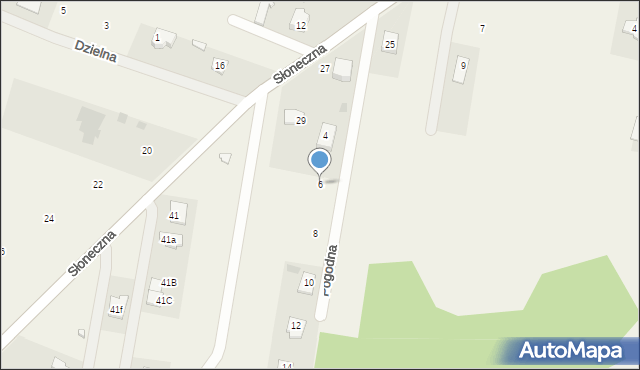 Stary Kraszew, Pogodna, 6, mapa Stary Kraszew