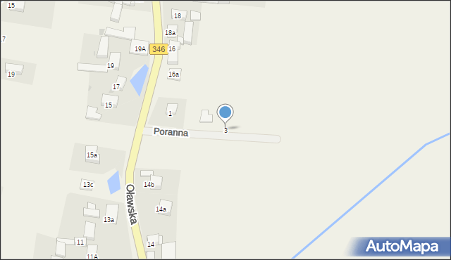 Stary Śleszów, Poranna, 3, mapa Stary Śleszów