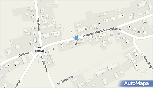Stary Tomyśl, Powstańców Wielkopolskich, 10, mapa Stary Tomyśl