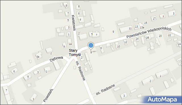 Stary Tomyśl, Powstańców Wielkopolskich, 4, mapa Stary Tomyśl