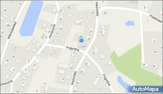 Stawiguda, Pogodna, 1a, mapa Stawiguda