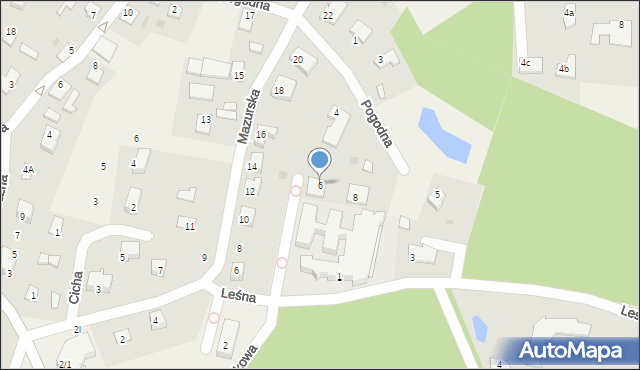 Stawiguda, Pogodna, 6, mapa Stawiguda