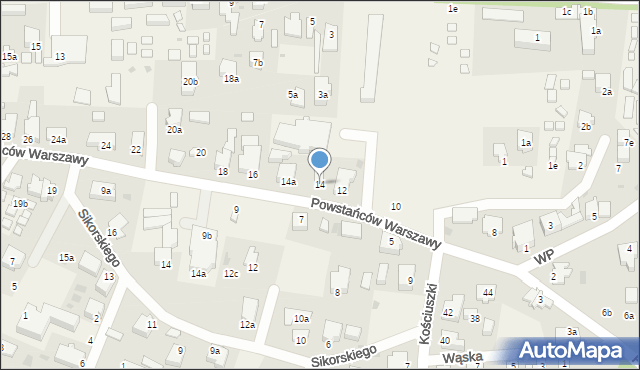 Stegna, Powstańców Warszawy, 14, mapa Stegna