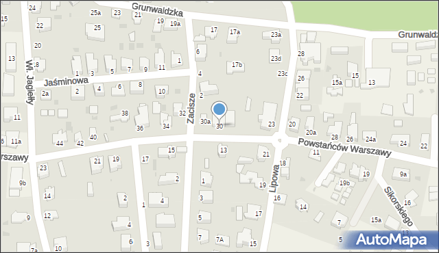 Stegna, Powstańców Warszawy, 30, mapa Stegna