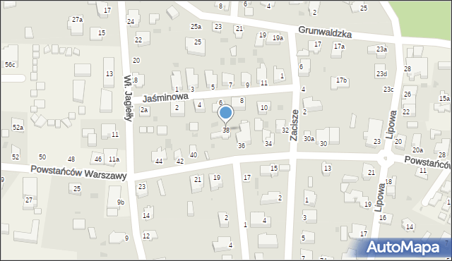 Stegna, Powstańców Warszawy, 38, mapa Stegna