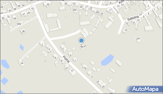 Stęszew, Polna, 5A, mapa Stęszew