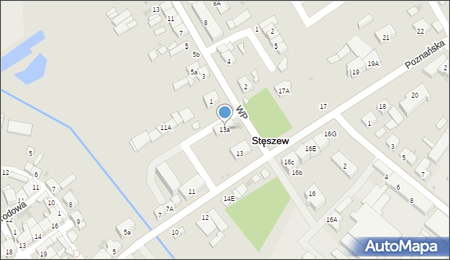 Stęszew, Poznańska, 13a, mapa Stęszew