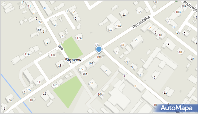 Stęszew, Poznańska, 16G, mapa Stęszew
