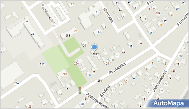 Stęszew, Poznańska, 28A, mapa Stęszew