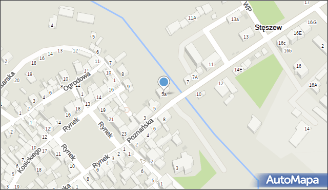Stęszew, Poznańska, 5a, mapa Stęszew