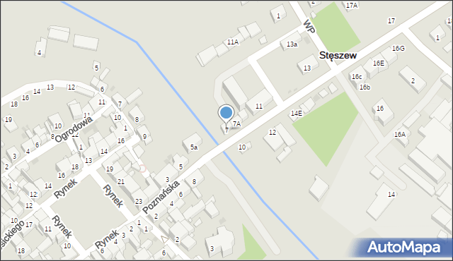 Stęszew, Poznańska, 7, mapa Stęszew