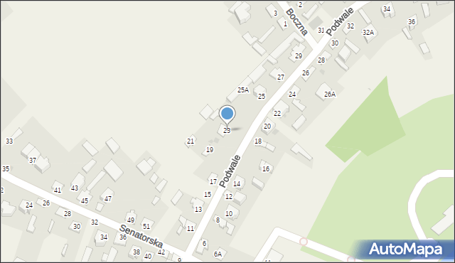 Stężyca, Podwale, 23, mapa Stężyca