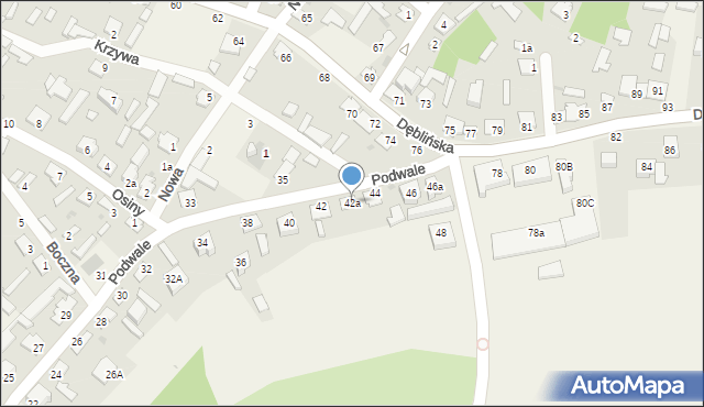 Stężyca, Podwale, 42a, mapa Stężyca