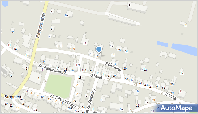 Stopnica, Północna, 17a, mapa Stopnica