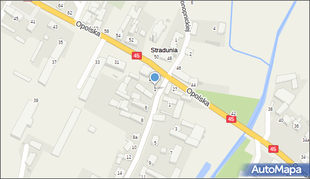 Stradunia, Powstańców Śląskich, 2, mapa Stradunia