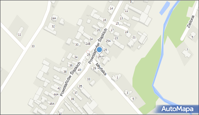 Stradunia, Powstańców Śląskich, 27, mapa Stradunia