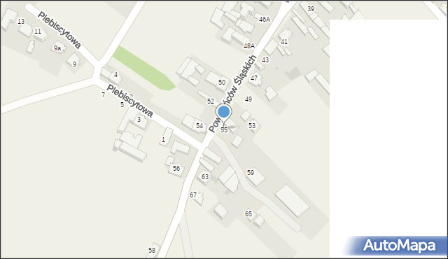 Stradunia, Powstańców Śląskich, 55, mapa Stradunia