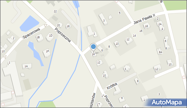 Straszyn, Poprzeczna, 14, mapa Straszyn