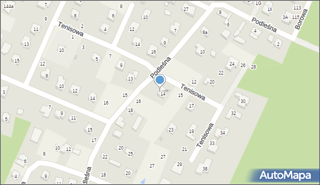 Stróża, Podleśna, 8d, mapa Stróża