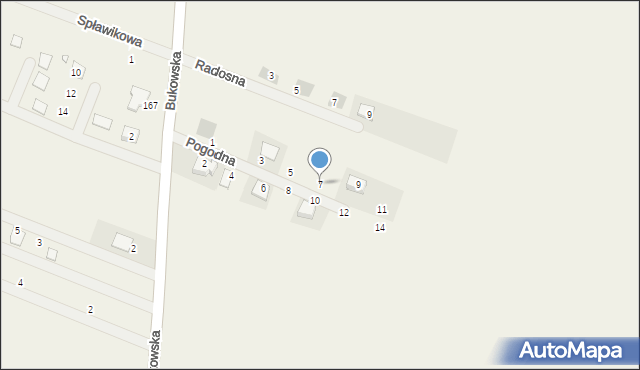 Strykowo, Pogodna, 7, mapa Strykowo