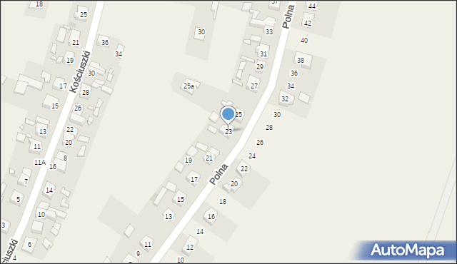 Strykowo, Polna, 23, mapa Strykowo