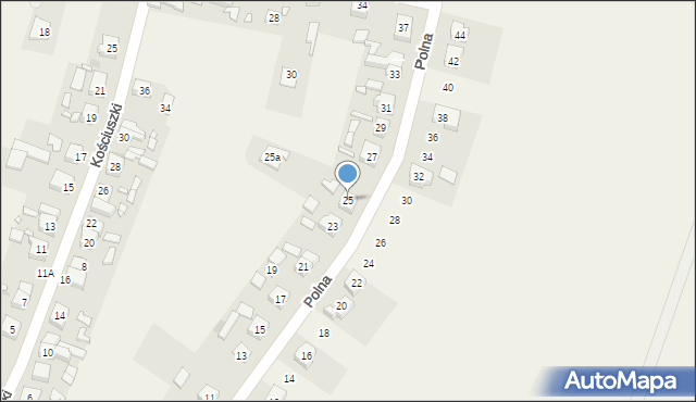 Strykowo, Polna, 25, mapa Strykowo