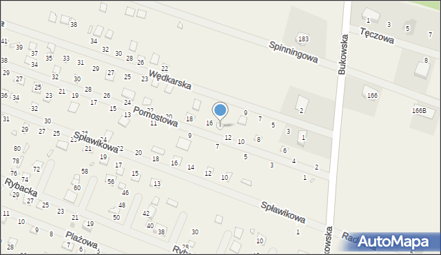 Strykowo, Pomostowa, 14, mapa Strykowo