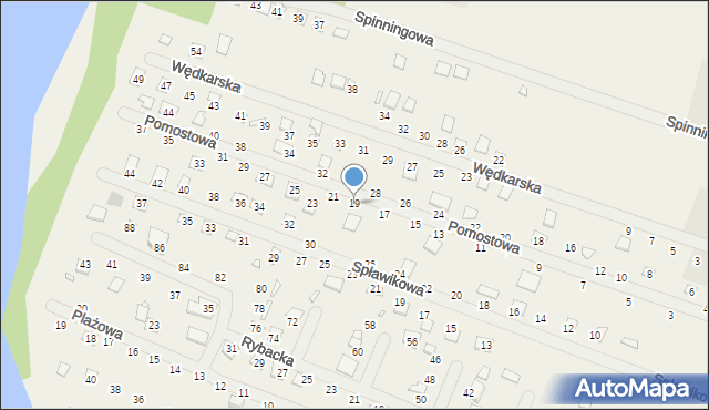 Strykowo, Pomostowa, 19, mapa Strykowo