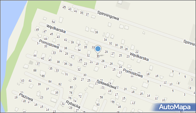 Strykowo, Pomostowa, 30, mapa Strykowo