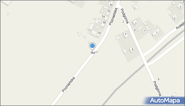 Strykowo, Poznańska, 56a, mapa Strykowo