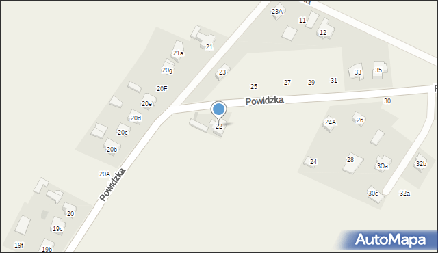 Strzałkowo, Powidzka, 22, mapa Strzałkowo