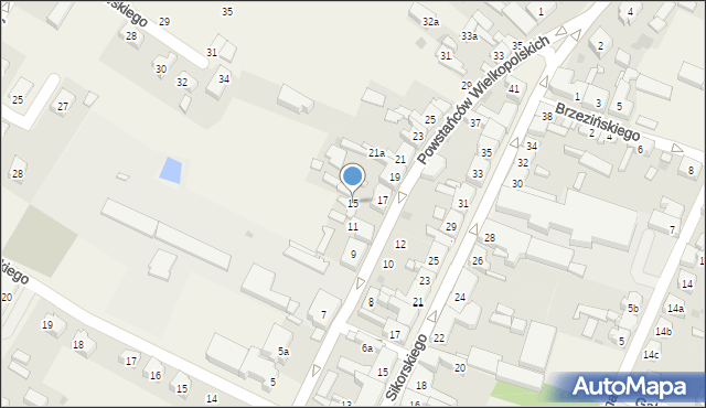 Strzałkowo, Powstańców Wielkopolskich, 15, mapa Strzałkowo