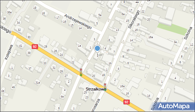 Strzałkowo, Powstańców Wielkopolskich, 2, mapa Strzałkowo