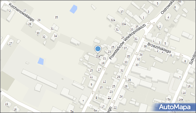 Strzałkowo, Powstańców Wielkopolskich, 21a, mapa Strzałkowo