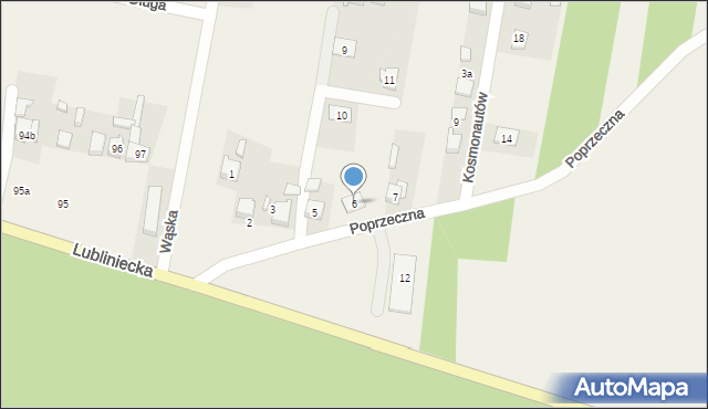 Strzebiń, Poprzeczna, 6, mapa Strzebiń