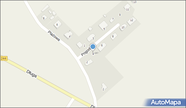 Strzelce Górne, Pogodna, 4, mapa Strzelce Górne