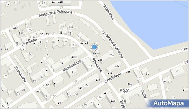 Strzelce Krajeńskie, Północna, 26, mapa Strzelce Krajeńskie