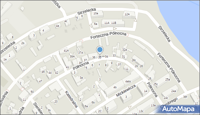 Strzelce Krajeńskie, Północna, 35, mapa Strzelce Krajeńskie