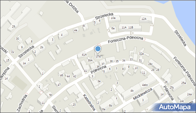 Strzelce Krajeńskie, Północna, 37A, mapa Strzelce Krajeńskie