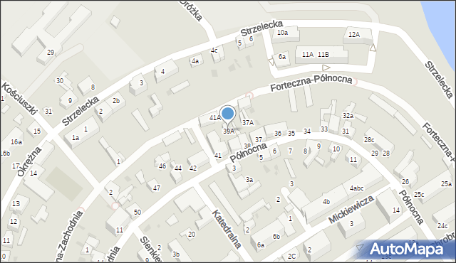 Strzelce Krajeńskie, Północna, 39A, mapa Strzelce Krajeńskie