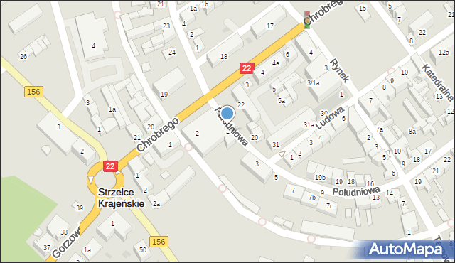 Strzelce Krajeńskie, Południowa, 2, mapa Strzelce Krajeńskie