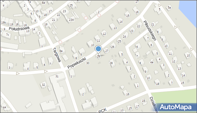 Strzelce Krajeńskie, Popiełuszki Jerzego, bł. ks., 29, mapa Strzelce Krajeńskie