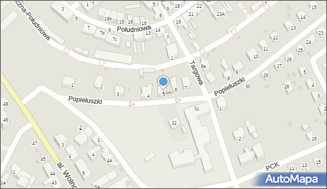 Strzelce Krajeńskie, Popiełuszki Jerzego, bł. ks., 5, mapa Strzelce Krajeńskie